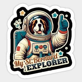 Astronaut St. Bernard Sticker